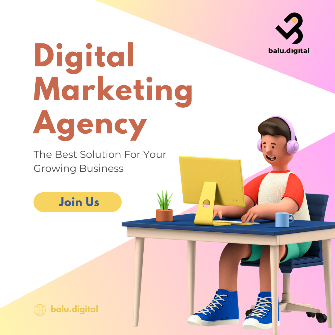 Yellow and Blue Digital Marketing Agency Instagram Post